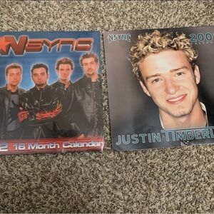 NSYNC/Justin Timberlake  2002 16-Month Calendar - Black and Gray